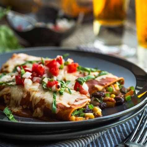 Smokey Black Bean Enchiladas