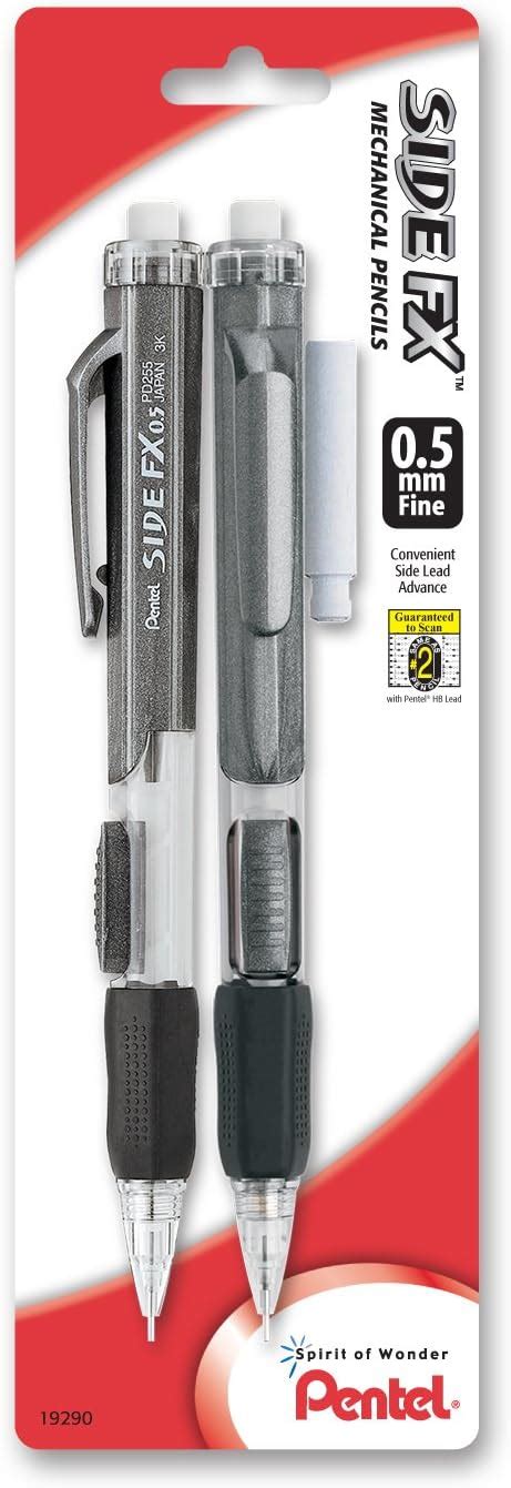 Amazon Pentel Side Fx Automatic Pencil With Eraser Refill Mm