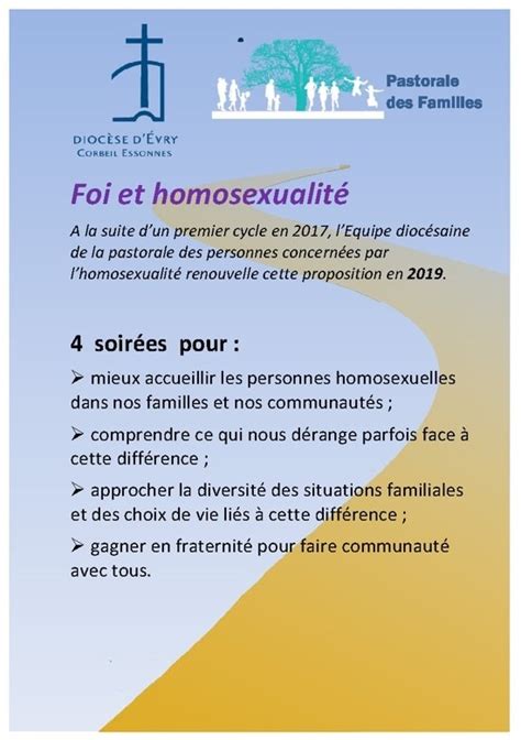 Pastorale Des Personnes Concern Es Par L Homosexualit Dioc Se D Vry