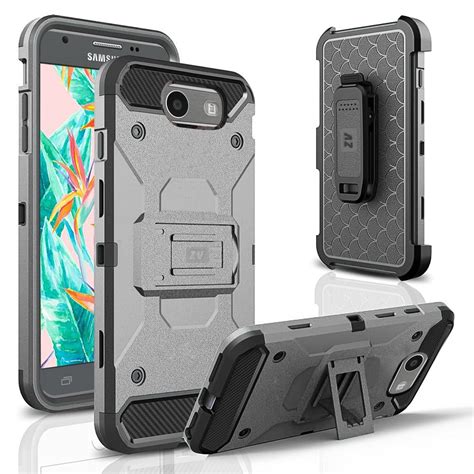 Samsung Galaxy J3 Emerge Case Zv Tough Armor Cover W [kickstand] And