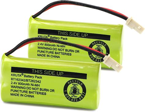 Kruta BT162342 BT262342 2 4V 800mAh Ni MH Cordless Phone Battery Pack