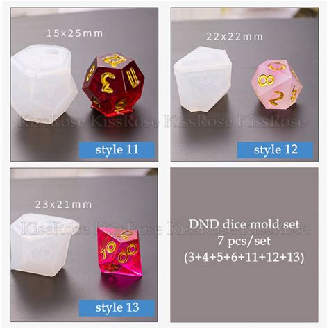 DND Dice Mold Trpg Resin Dice Mold Sharp Edge Dice Mold D20 Mold