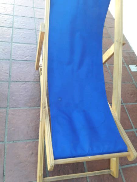 Reposera De Madera Plegable Silla Playera Lona Gruesa Playa Posot Class