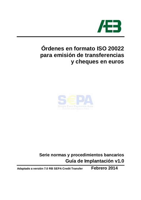 PDF Órdenes en formato ISO 20022 para emisión de transferencias y