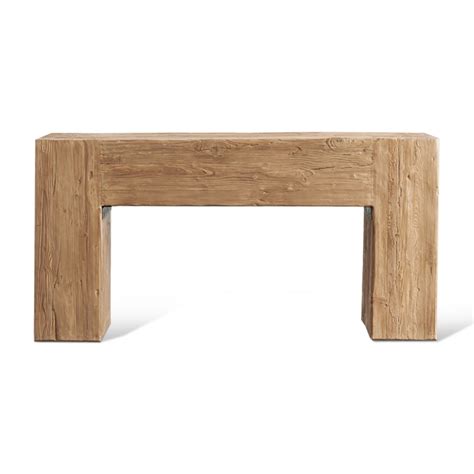 Em Wabisabi Rustic Natural Reclaimed Wood Console Table