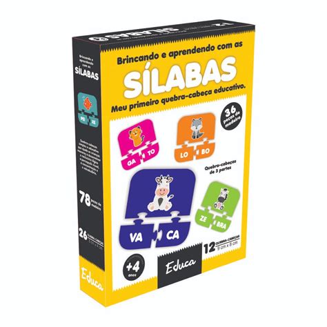 Sílabas Jogo Didático Educativo pedagógico Madeira 36 Peças Shopee Brasil