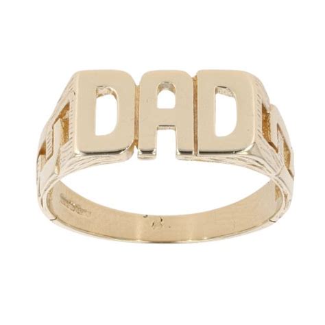 9ct Yellow Gold Dad Ring Ramsdens Jewellery