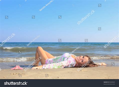 Sexy Bikini Model Posing On Beach Stock Photo 85009603 Shutterstock