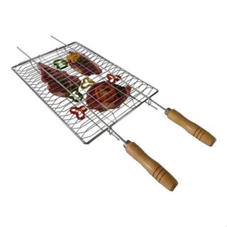 Grelha Dupla Churrasqueira Churrasco Peixes Frango Lingui A Shopee Brasil