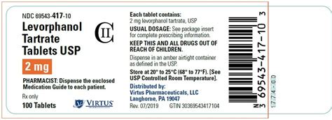 Levorphanol Fda Prescribing Information Side Effects And Uses