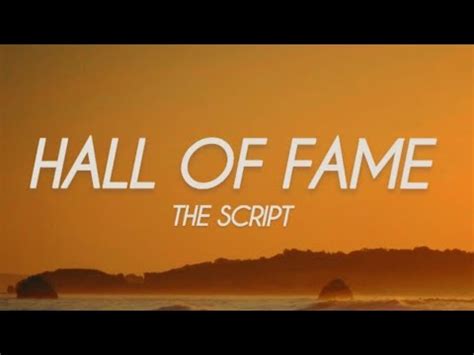 The Script Hall Of Fame Ft Will I Am Lyrics YouTube