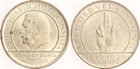 Weimarer Republik Reichsmark J Verfassung Vorz Glich Ma Shops