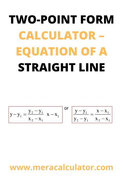 Line Through Two Points Calculator