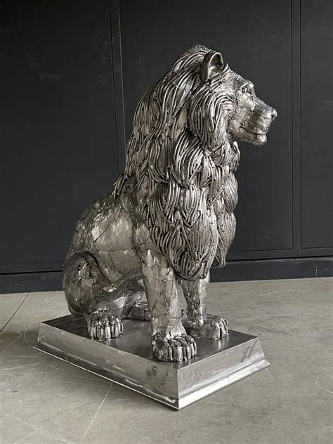 Leões Escultura em aço inox Stainless Steel Sculptures Lions Ze