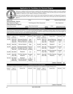 Fillable Online Stanford Fill In Form Version Stanford University