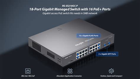 Reyee Port Gigabit Smart Cloud Managed Poe Switch Rg Es Gc P