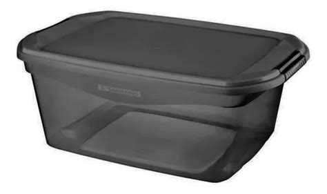 Caja Organizadora De Juguetes Multiusos De 20 Litros Con Tapa Gris