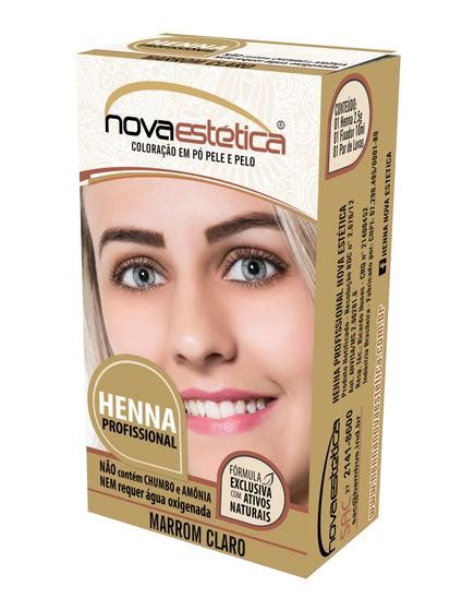 Kit Henna Para Sobrancelha Nova Est Tica Marrom Claro G Fixador