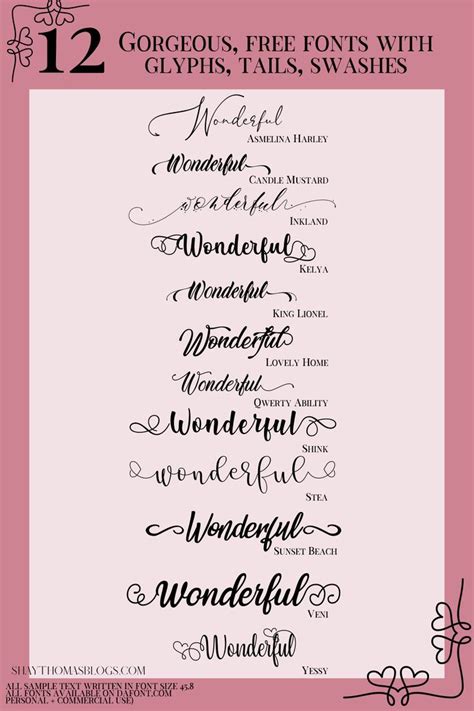 Free Fonts With Glyphs And Swashes Dafont It Is Pua Encoded Which Means