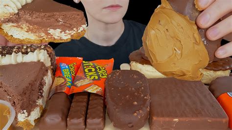 ASMR Chocolate Peanut Butter Desserts Ice Cream Reese S Sandwich