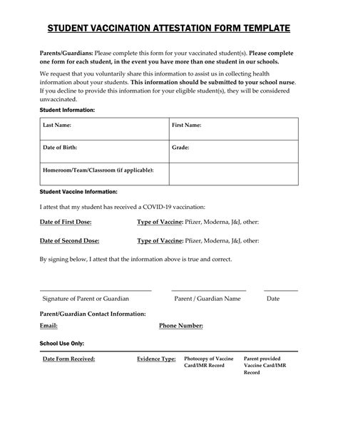 Student Vaccination Attestation Form Fill Out Sign Online And