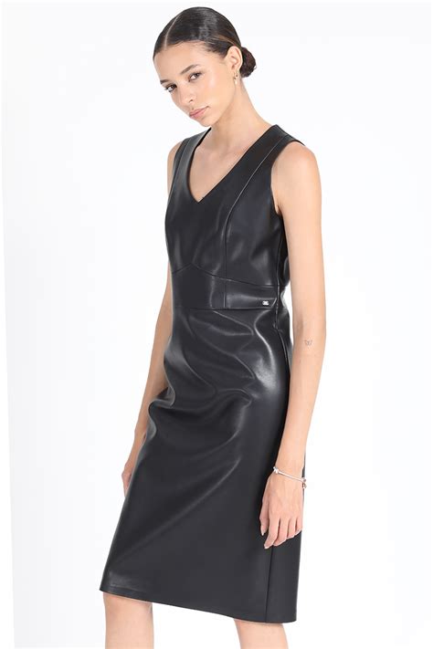 Ripley Vestido Midi Ce Ido Mujer Liola Negro Entallado