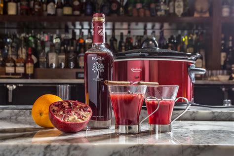 Glass of Rosé Red Hot Ruby Punch A Warm Winter Cocktail Knockout