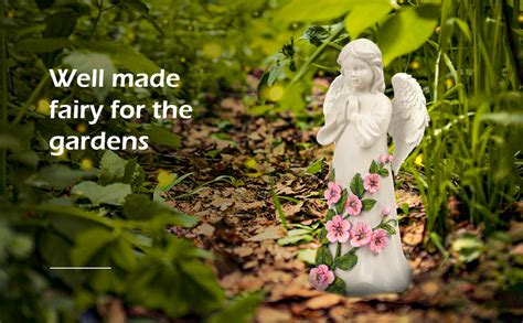 Amazon Aimesino Garden Angel Outdoor Statue Sculpture Solar