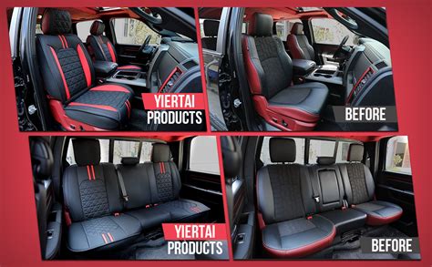 Yiertai Dodge Ram Seat Covers Fit For 2009 2023 1500 2500 3500hd Pickup Front Seats