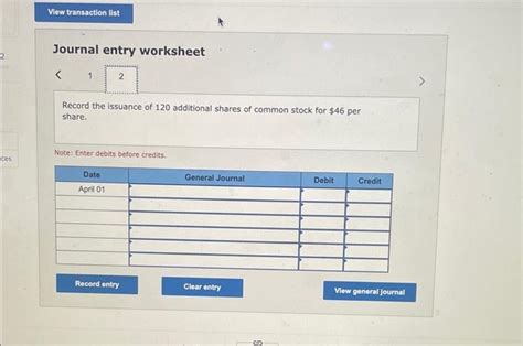 Solved Required Information Exercise Algo Record The Chegg