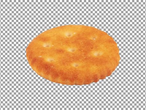 Premium PSD Fresh Round Salted Cracker Isolated On Transparent Background