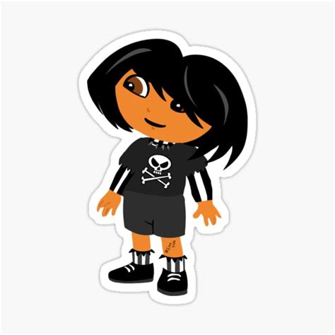 Emo Dora Sticker For Sale By Caitejay Redbubble