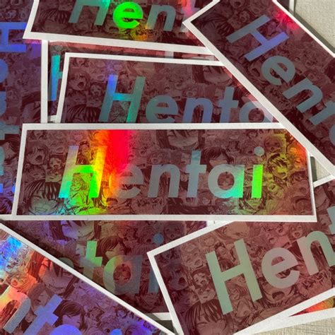 Hentai Collage Supreme Red Rainbow Hologram Manga Vinyl Etsy