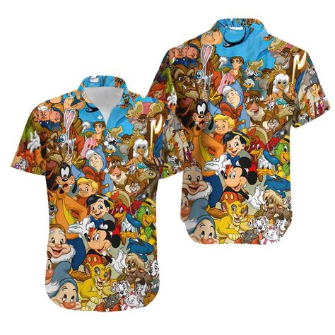 Disney All Characters Collection Hawaiian Shirt, Disney Hawaiian Shirt ...