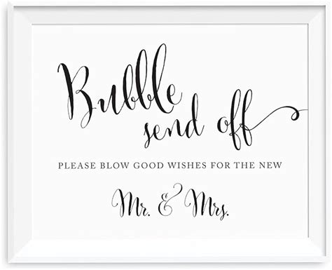 Amazon Andaz Press Wedding Party Signs Formal Black And White