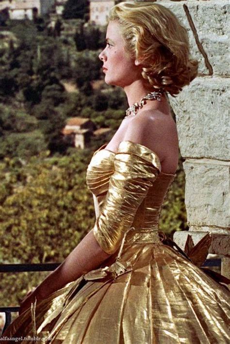 Grace Kelly In Edith Head Golden Gown To Catch A Thief 1955 Gold