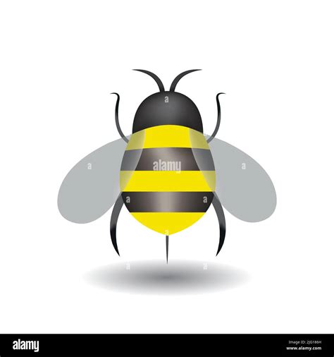 Honey Bee Vector Flat Icon Isolated Honey Bee Emoji Illustration Bee