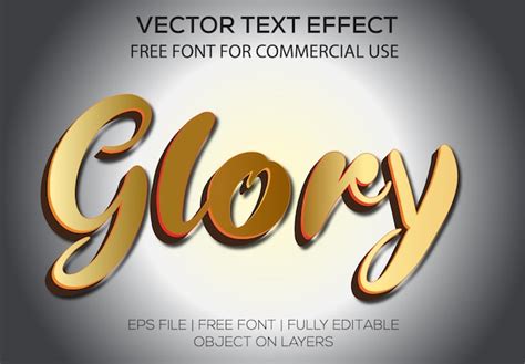 Premium Vector Luxury Glory 3d Vector Editable Text Effect