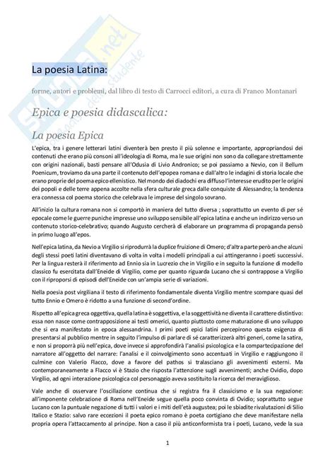 Riassunto Esame Letteratura Latina Prof Tabacco Raffaella Libro