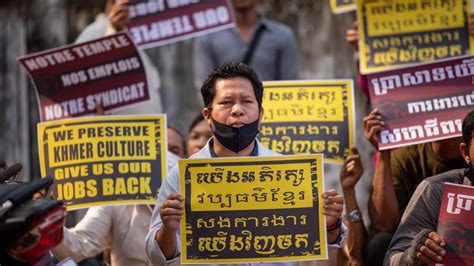 Angkor Wat restoration workers demand reinstatement : Peoples Dispatch