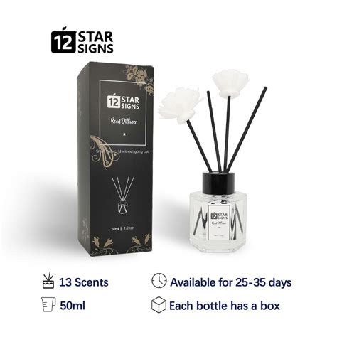 12StarSigns Perfume Reed Diffuser Oil Based Home Fragrance Bathroom Air