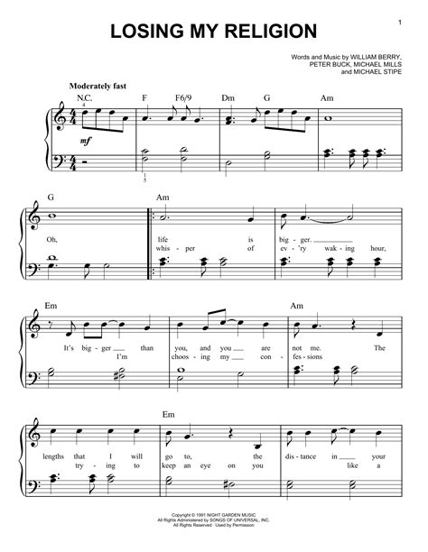 Losing My Religion | Sheet Music Direct