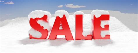 Premium Photo Sale Text Red Letters Covered With Snow On White