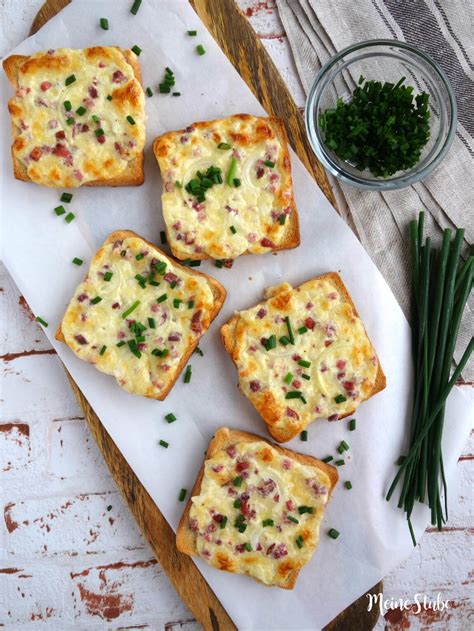 Flammkuchen Toast Mit Speck Und Zwiebeln Meinestube