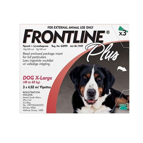 FRONTLINE Plus 40kg - 60 Kg Extra Large Dogs Box Of 3 | Pet Hero