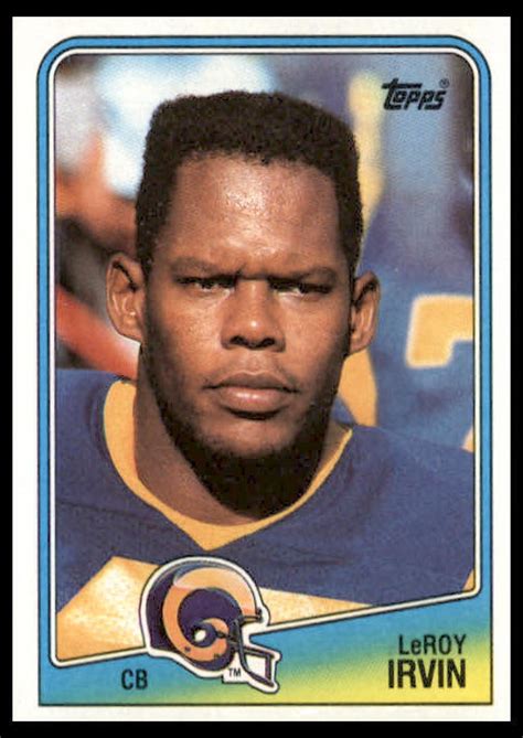 Topps Leroy Irvin Los Angeles Rams Football Card Ebay