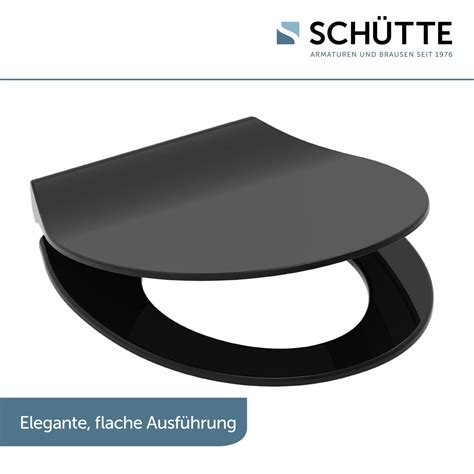 Sch Tte Duroplast Wc Sitz Slim Black Mit Absenkautomatik Und