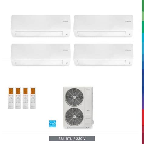 Bosch Gen 3 Max Performance Pro Pack 4 Zone 36 000 Btu 3 Ton Ductless