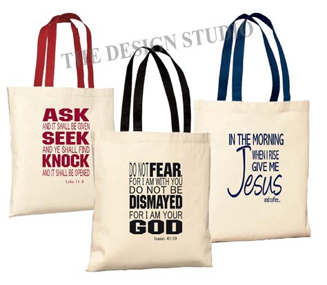 Scripture Tote Bag Christian Tote Bag Custom Book Bag