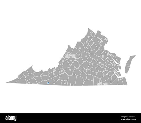 Map of galax virginia Cut Out Stock Images & Pictures - Alamy